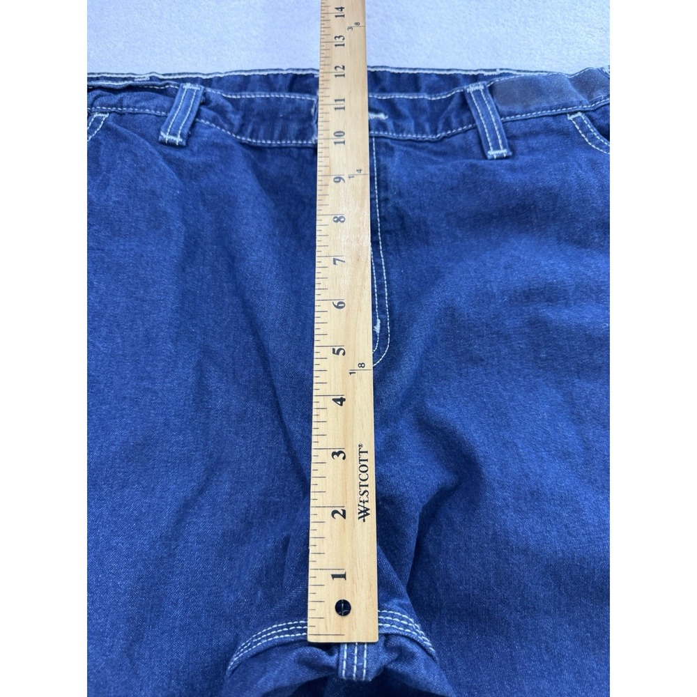 Carhartt FR Carpenter Jeans Men 34x30 Blue Med Wash Relaxed Straight Work Denim - Picture 7 of 9